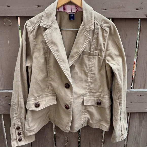 🔥SALE🔥GAP Khaki Jacket Sz 16 - EUC - Picture 2 of 15